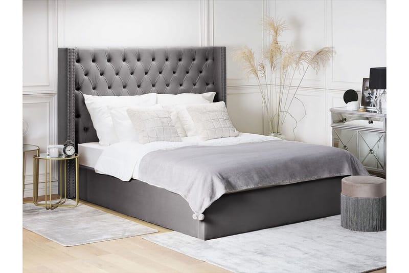 Kymmen Dubbelsäng 160x200 cm - Grå - Möbler - Säng - Sängram & sängstomme