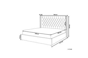 Kymmen Dubbelsäng 160x200 cm - Grå - Möbler - Säng - Sängram & sängstomme