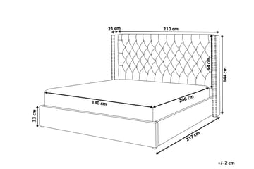 Kymmen Dubbelsäng 180x200 cm - Grå - Möbler - Säng - Sängram & sängstomme