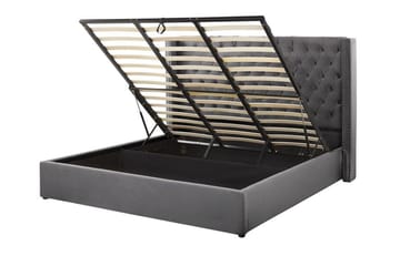 Kymmen Dubbelsäng 180x200 cm - Grå - Möbler - Säng - Sängram & sängstomme