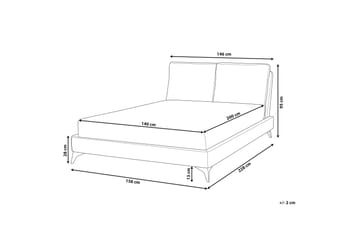 Lambes Dubbelsäng 140x200 - Beige - Möbler - Säng - Sängram & sängstomme