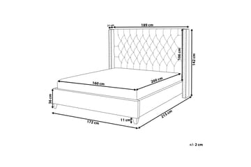 Lubbon Dubbelsäng 160|200 cm - Grå - Möbler - Säng - Sängram & sängstomme