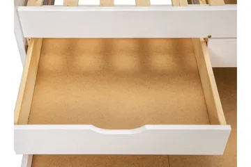 Marina Komplett Sängpaket med Förvaring 90x190 cm i Trä med Sänggavel + Bäddmadrass - Vit|Grön - Möbler - Säng - Sängram & sängstomme