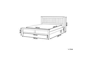 Mayenne Sängram 140x200 cm - Vit - Möbler - Säng - Sängram & sängstomme