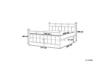 Mayford Sängram 140x200 cm - Svart - Möbler - Säng - Sängram & sängstomme