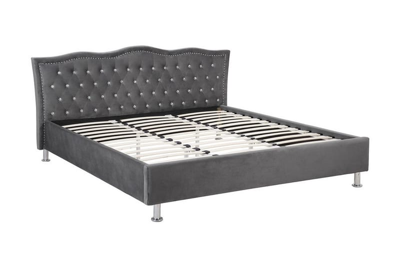Metz Dubbelsäng 180 200 cm Grå - Grå - Möbler - Säng - Sängram & sängstomme