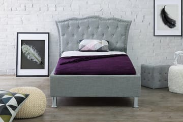 Metz Dubbelsäng 90 200 cm - Grå - Möbler - Säng - Sängram & sängstomme