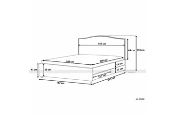 Montpellier Dubbelsäng 160|200 cm - Beige - Möbler - Säng - Sängram & sängstomme