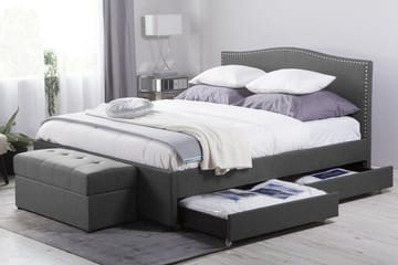Montpellier Dubbelsäng 160|200 cm - Grå - Möbler - Säng - Sängram & sängstomme