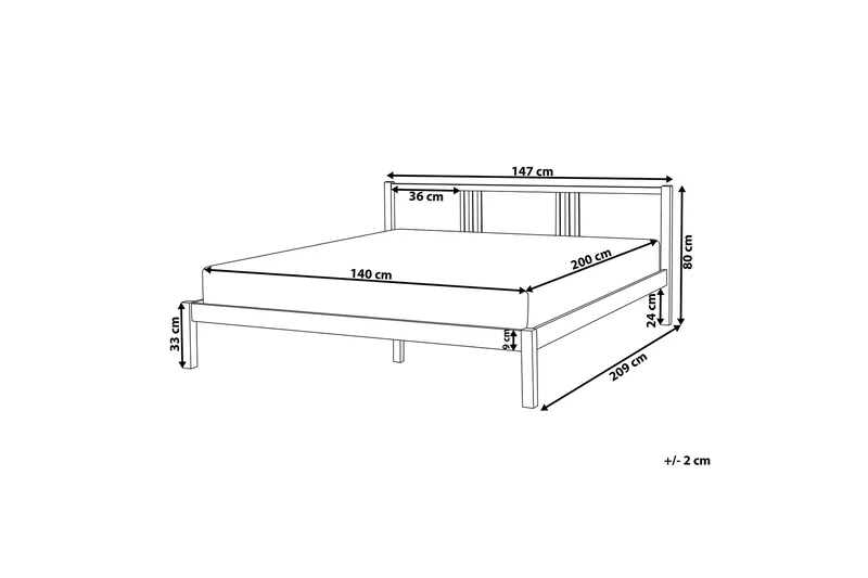 Newbegin Sängram 140x200 Vit Vit - Vit - Möbler - Säng - Sängram & sängstomme