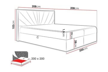 Oberting Sängram 200x200 cm - Möbler - Säng - Sängram & sängstomme