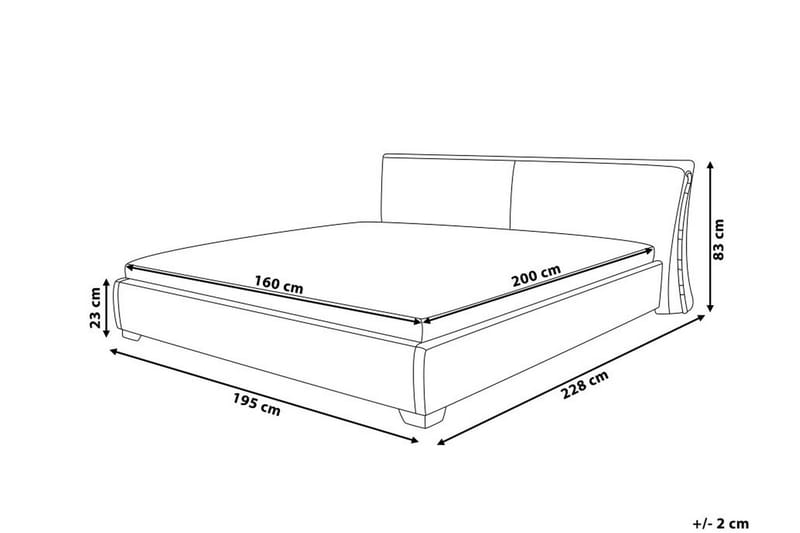 Paris Dubbelsäng 160 200 cm - Grå - Möbler - Säng - Sängram & sängstomme