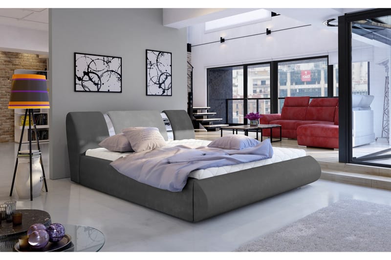 Perow Sängram 180x200 cm, Grå