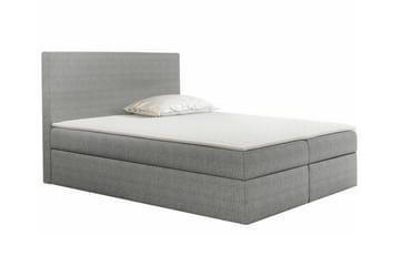 Pries Komplett Sängpaket 180x200 cm i Tyg med Sänggavel + Bäddmadrass med Fasthetsgrad Medium - Grå - Möbler - Säng - Sängram & sängstomme
