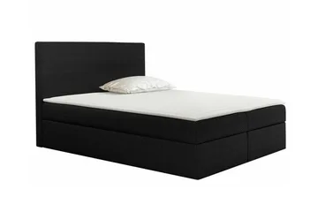 Pries Komplett Sängpaket med Förvaring 180x200 cm i Tyg med Sänggavel + Bäddmadrass - Svart - Möbler - Säng - Sängram & sängstomme