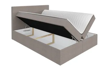 Pries Komplett Sängpaket med Förvaring 180x200 cm i Tyg med Sänggavel + Bäddmadrass - Svart - Möbler - Säng - Sängram & sängstomme