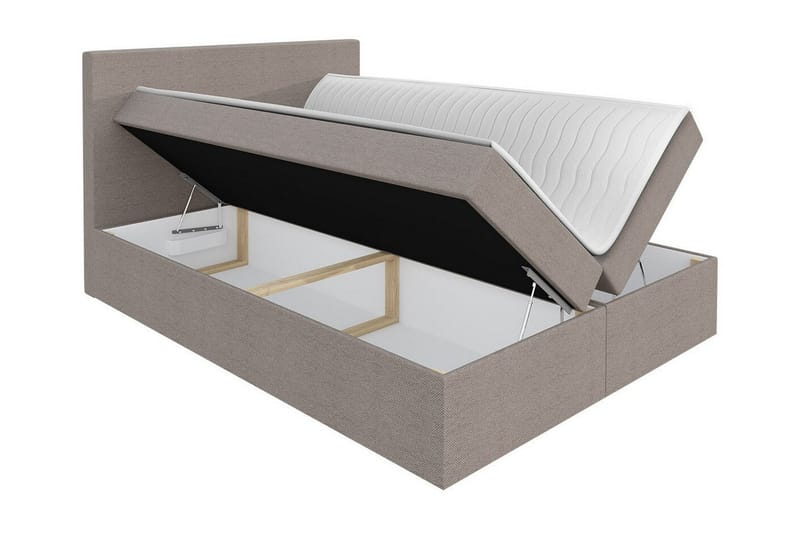 Pries Komplett Sängpaket med Förvaring 180x200 cm i Tyg med Sänggavel + Bäddmadrass - Petrolblå - Möbler - Säng - Sängram & sängstomme