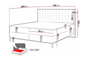 Rathkeale Sängram 140x200 cm - Möbler - Säng - Sängram & sängstomme