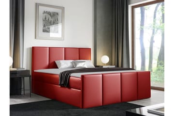 Ripon Sängram med Förvaring 140x200 cm i Konstläder med Fasthetsgrad Medium - Röd - Möbler - Säng - Sängram & sängstomme