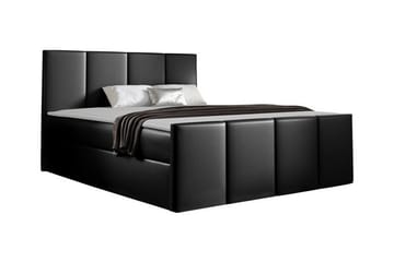 Ripon Sängram med Förvaring 140x200 cm i Konstläder med Fasthetsgrad Medium - Svart - Möbler - Säng - Sängram & sängstomme