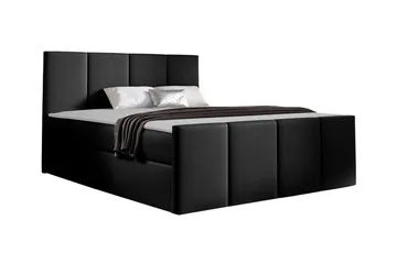Ripon Sängram med Förvaring 140x200 cm i Tyg med Fasthetsgrad Medium - Svart - Möbler - Säng - Sängram & sängstomme