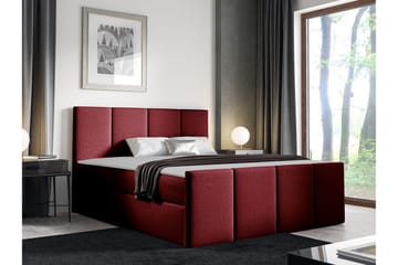 Ripon Sängram med Förvaring 180x200 cm i Tyg med Fasthetsgrad Medium - Röd - Möbler - Säng - Sängram & sängstomme