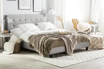 Rochelle Sängram 140x200  Grå - Grå - Möbler - Säng - Sängram & sängstomme