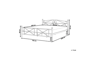 Rodez Dubbelsäng 160 200 cm Vit - Vit - Möbler - Säng - Sängram & sängstomme