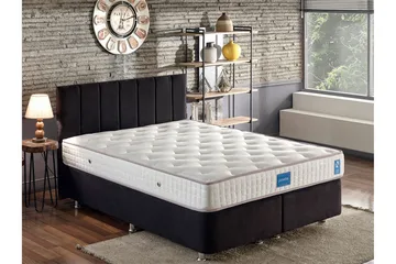 Ryntham Sängram Dubbel med Sänggavel 150x200 cm - Svart - Möbler - Säng - Sängram & sängstomme