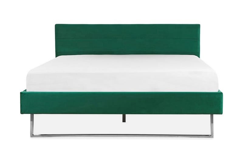 Säng Chinou 180x200 cm - Grön/Sammet - Sängram & sängstomme