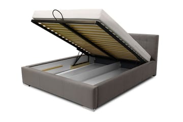 Säng Girton med Förvaring 140x200 - Vit - Möbler - Säng - Sängram & sängstomme