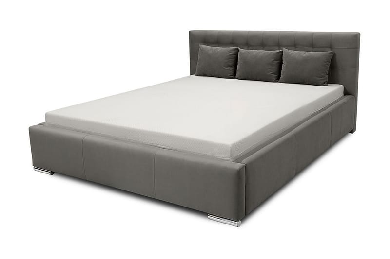 Säng Girton med Förvaring 180x200 - Grå - Möbler - Säng - Sängram & sängstomme