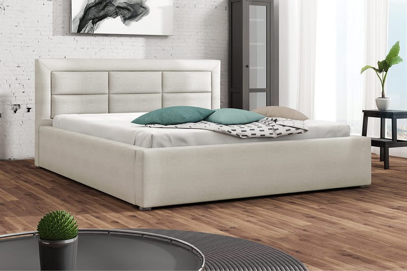 Säng Havberg 200x200 cm - Vit - Möbler - Säng - Sängram & sängstomme