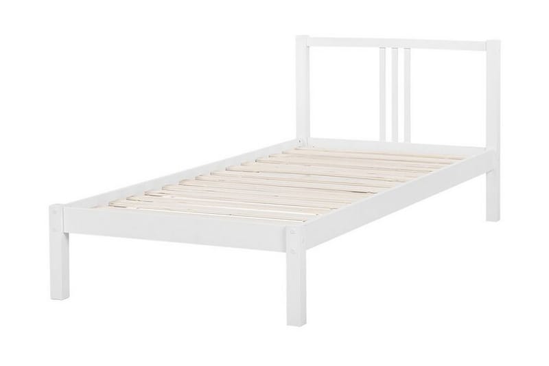 Säng Holyfield Trä 90x200 cm - Vit - Möbler - Säng - Sängram & sängstomme