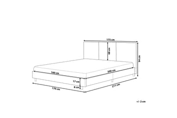 Sängram Albi 160x200 cm - Grå - Möbler - Säng - Sängram & sängstomme