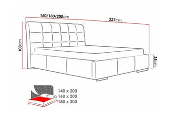 Sängram Boisdale 140x200 cm - Möbler - Säng - Sängram & sängstomme
