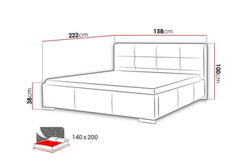 Sängram Boisdale 140x200 cm - Möbler - Säng - Sängram & sängstomme