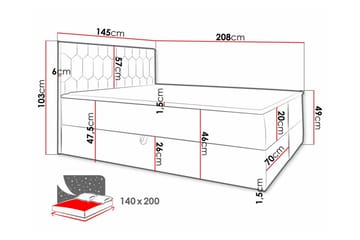 Sängram Boisdale 140x200 cm - Möbler - Säng - Sängram & sängstomme
