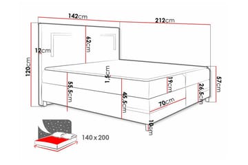 Sängram Boisdale 140x200 cm - Möbler - Säng - Sängram & sängstomme