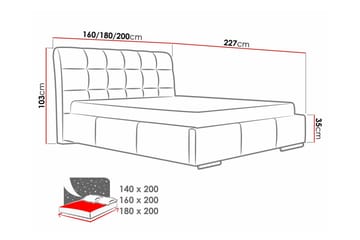 Sängram Boisdale 160x200 cm - Möbler - Säng - Sängram & sängstomme