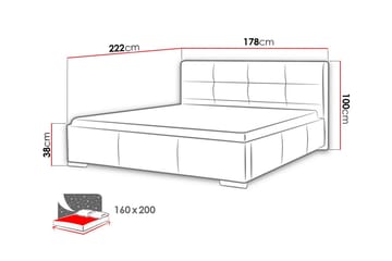 Sängram Boisdale 160x200 cm - Möbler - Säng - Sängram & sängstomme