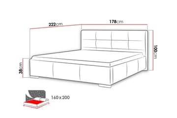Sängram Boisdale 160x200 cm - Möbler - Säng - Sängram & sängstomme