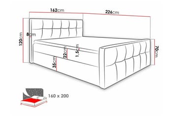 Sängram Boisdale 160x200 cm - Möbler - Säng - Sängram & sängstomme