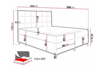 Sängram Boisdale 160x200 cm - Möbler - Säng - Sängram & sängstomme