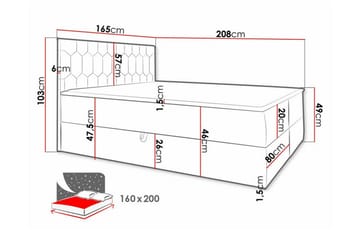 Sängram Boisdale 160x200 cm - Möbler - Säng - Sängram & sängstomme