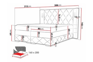 Sängram Boisdale 160x200 cm - Möbler - Säng - Sängram & sängstomme