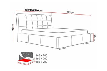 Sängram Boisdale 180x200 cm - Möbler - Säng - Sängram & sängstomme