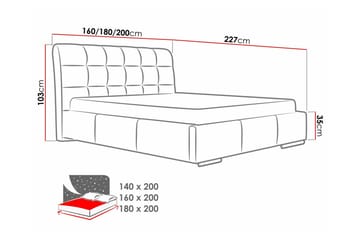 Sängram Boisdale 180x200 cm - Möbler - Säng - Sängram & sängstomme