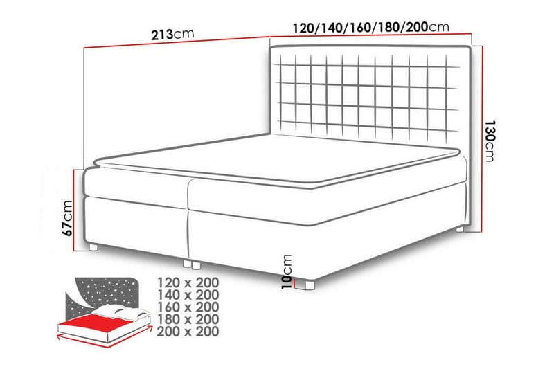 Sängram Boisdale 180x200 cm - Sängram & sängstomme