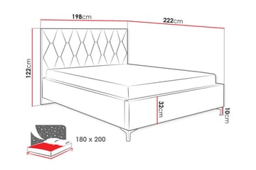 Sängram Boisdale 180x200 cm - Möbler - Säng - Sängram & sängstomme